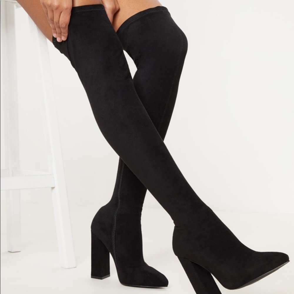 Over the knee boots suede